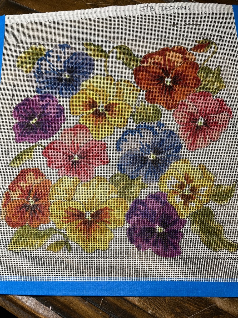 JB Designs Needlepoint Canvas Complete with Yarn & Needle